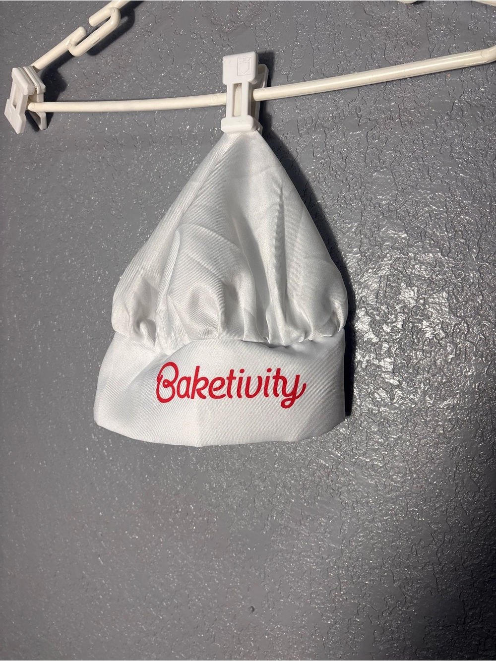 Kids White Chef Hat - White with Red Logo